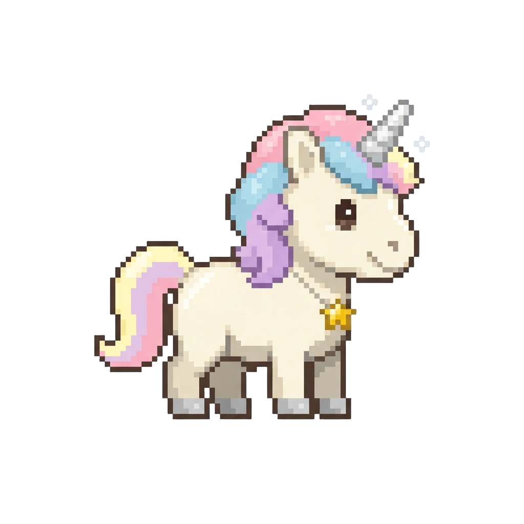 A Sparkling Pastel Baby Unicorn