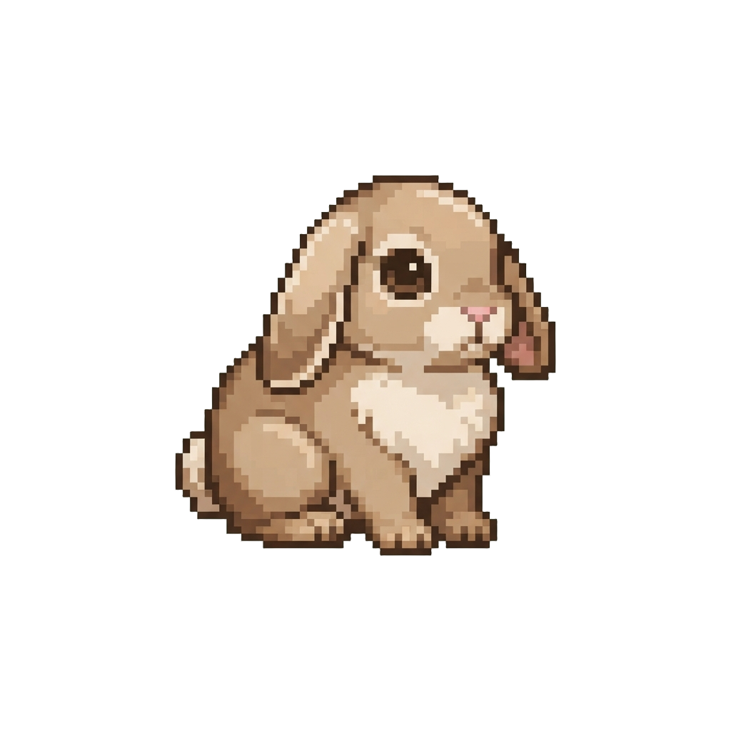 A Cute Baby Bunny with Floppy Ears