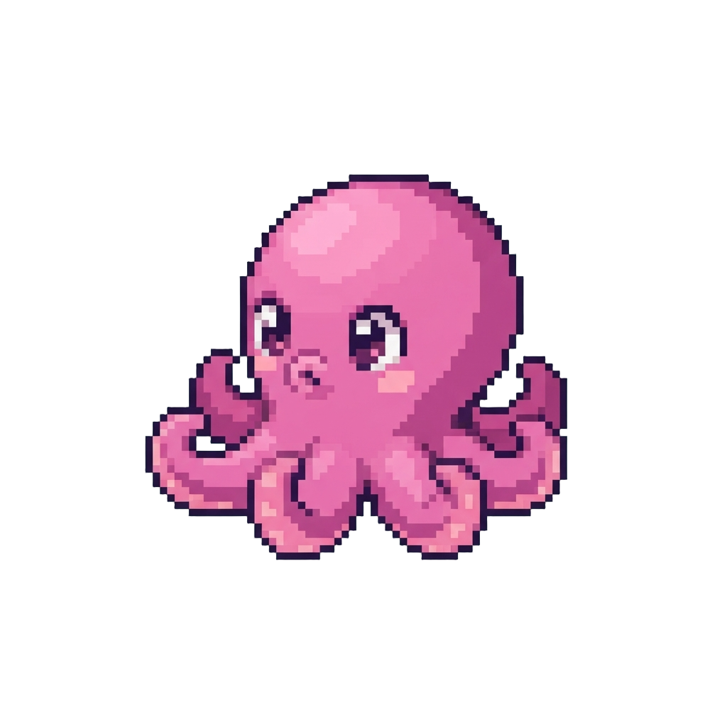 A Miniature Bouncy Pink Octopus