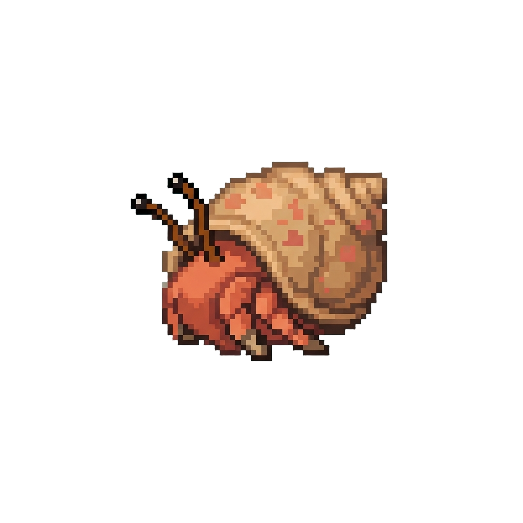 A Small Round Hermit Sea Snail