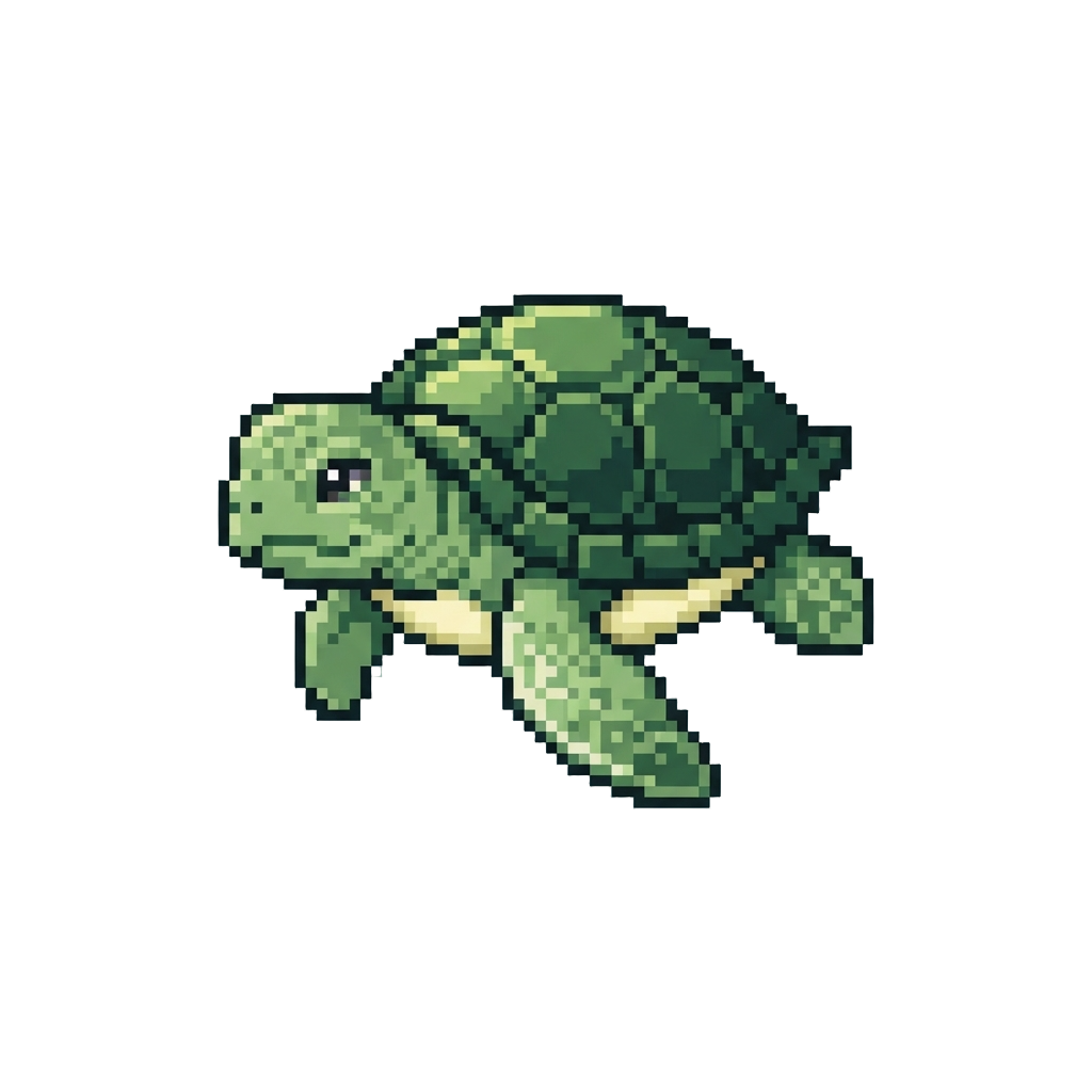 A Tiny Green Sea Turtle