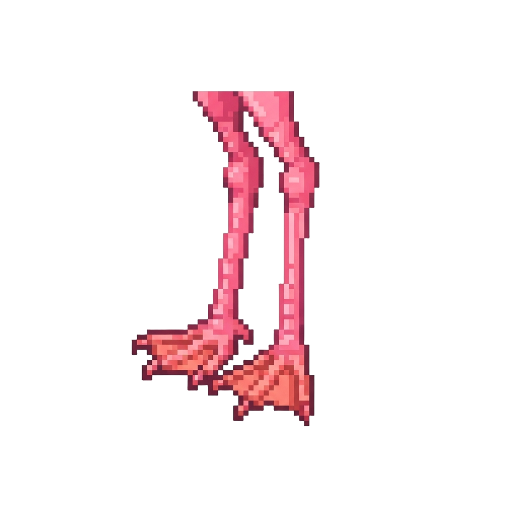 Bright Pink Flamingo Legs and Feet