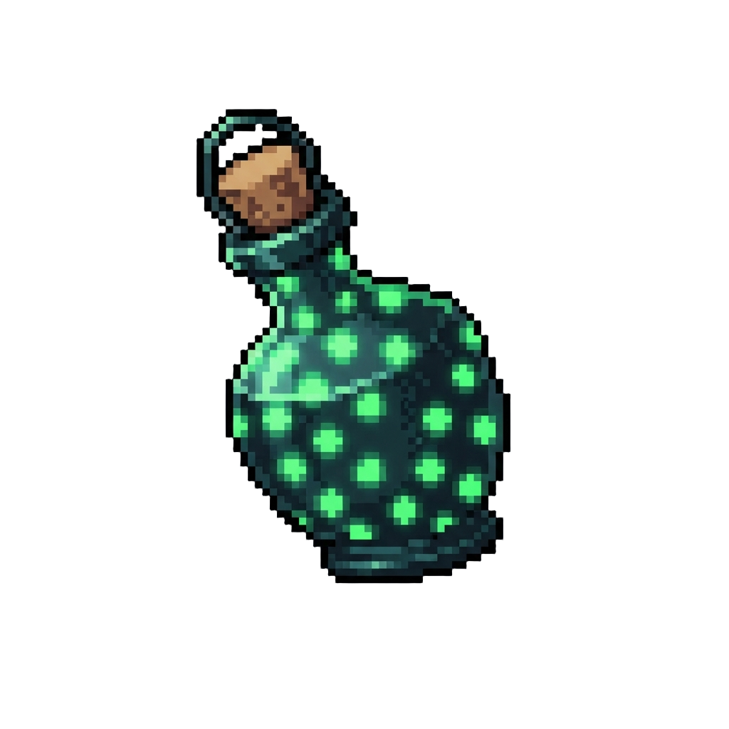 Glowing Neon Green Polka Dots Covering Their Entire Body
