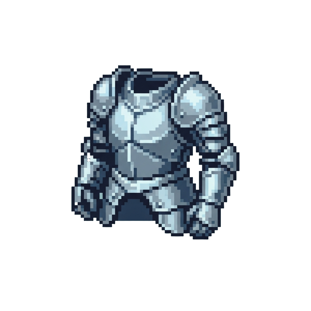 Shiny Chrome Metallic Skin Armor
