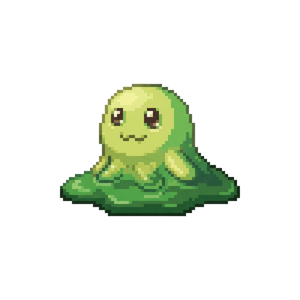Melting Into a Harmless Puddle of Green Goo with Eyes