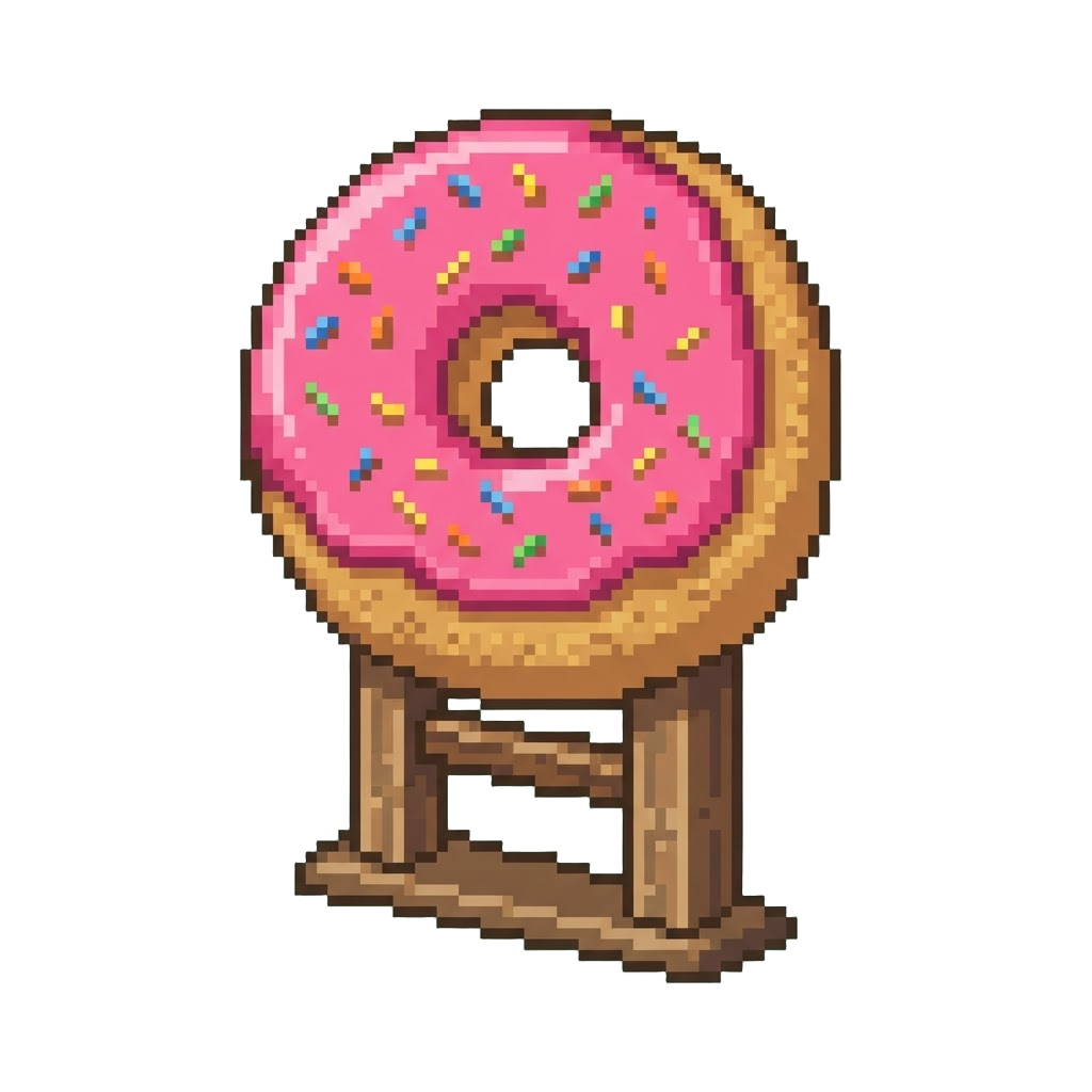 A Giant Colorful Donut Billboard