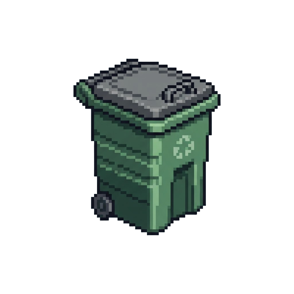 A Big Plastic Trash Bin