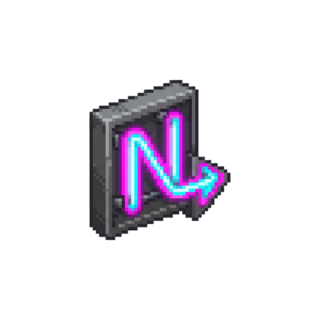 A Glowing Rooftop Neon Sign Edge