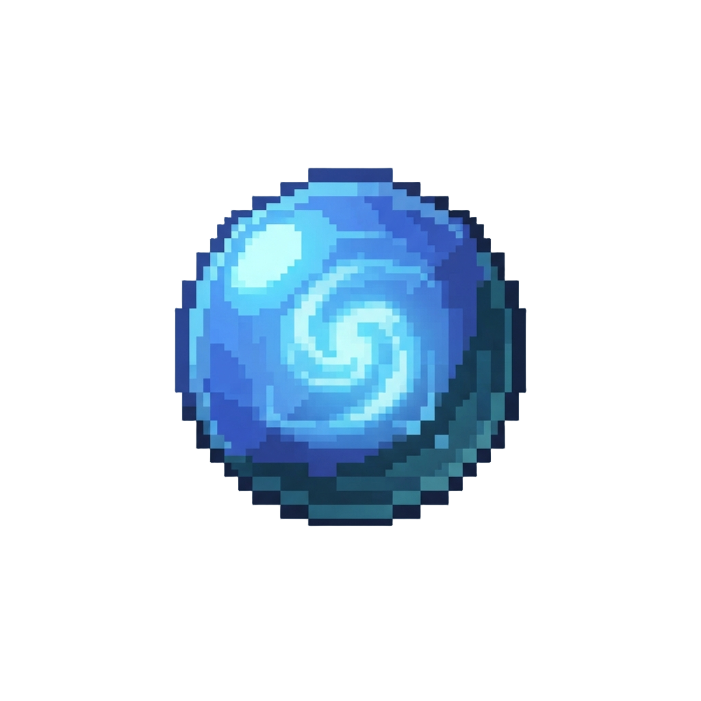 A Glowing Blue Spirit Orb