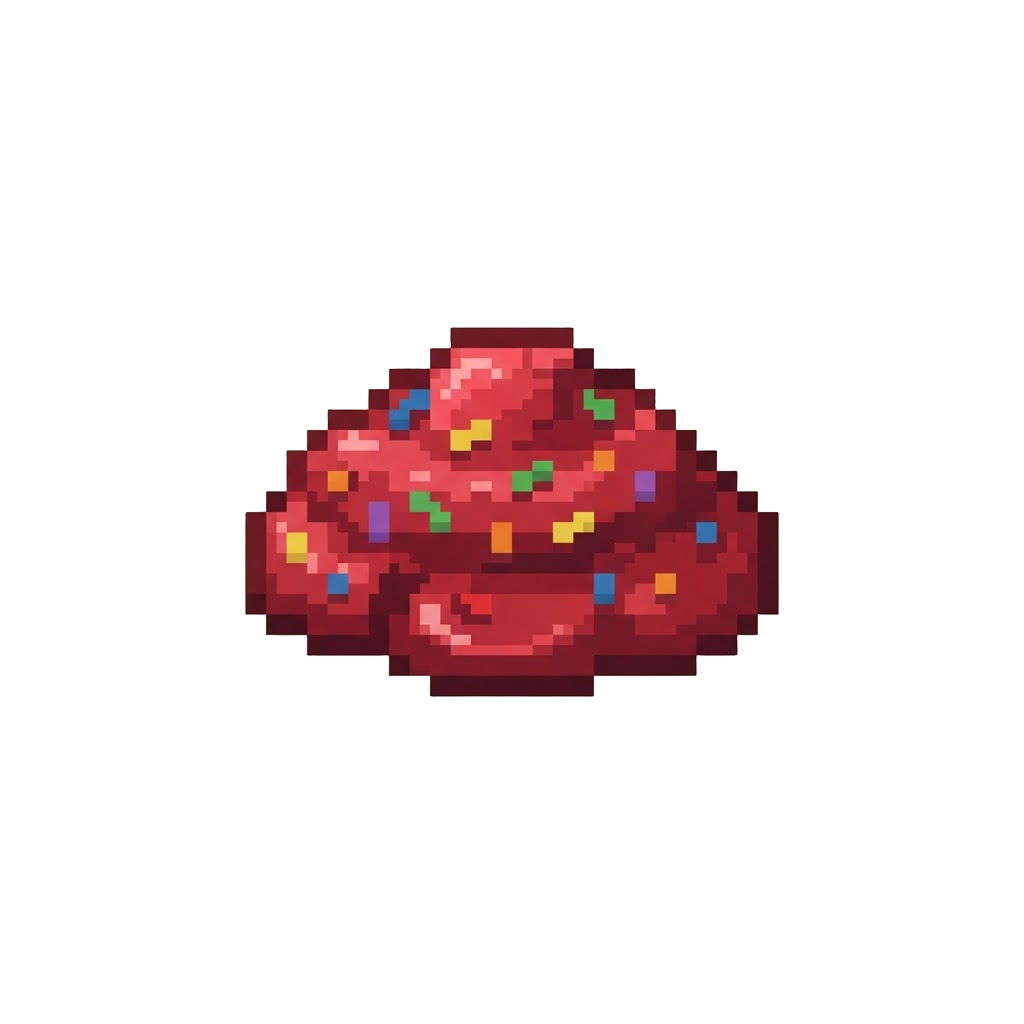 A Pile of Rainbow Sprinkles and Ketchup