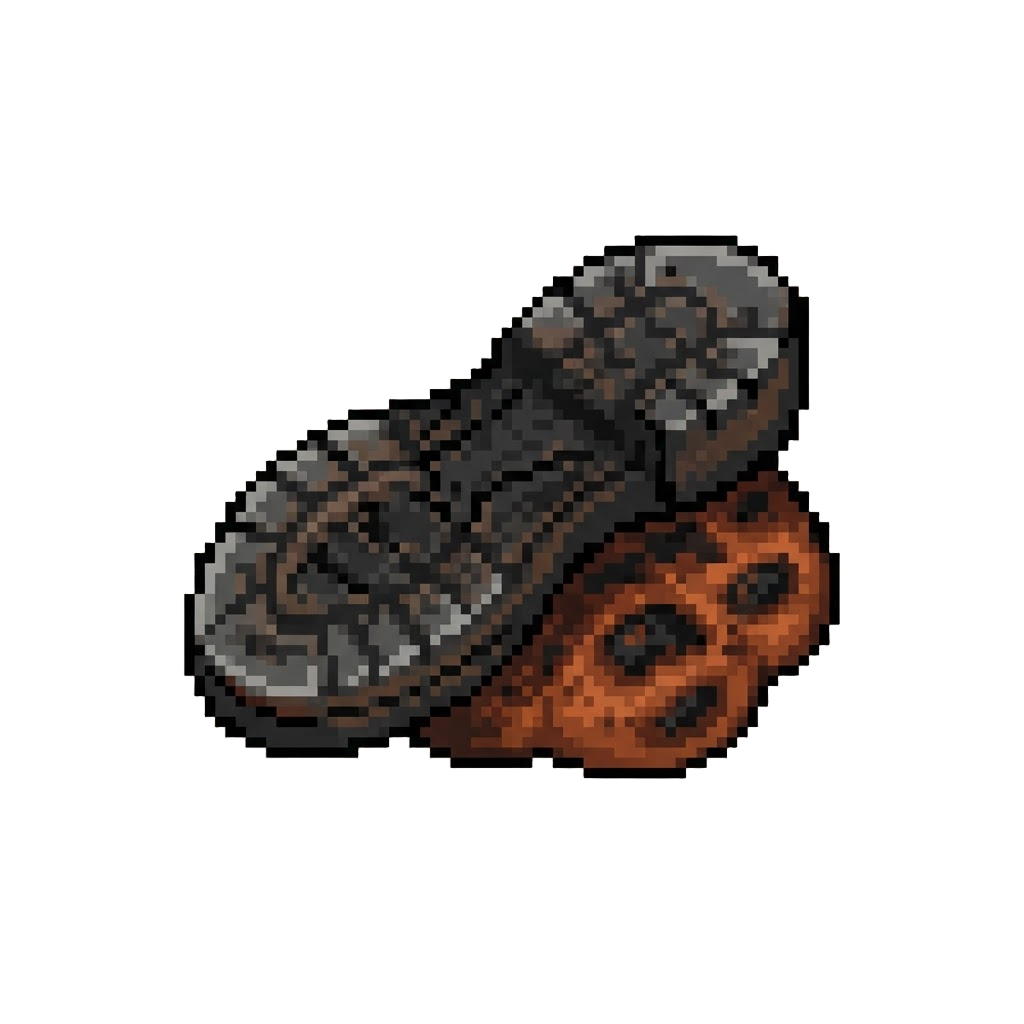 A Burnt Shoe Sole on Scorched Dough