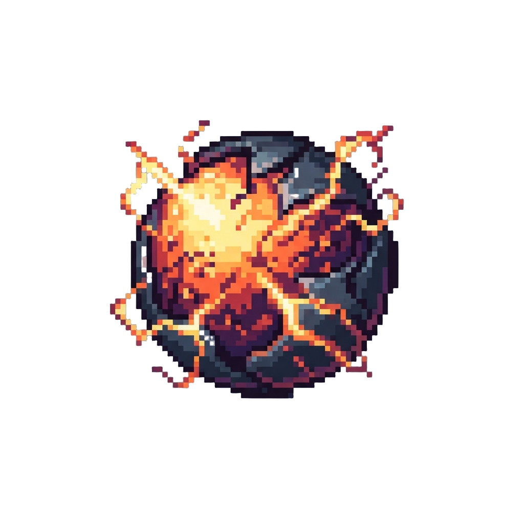 A Crackling Supernova Singularity Core