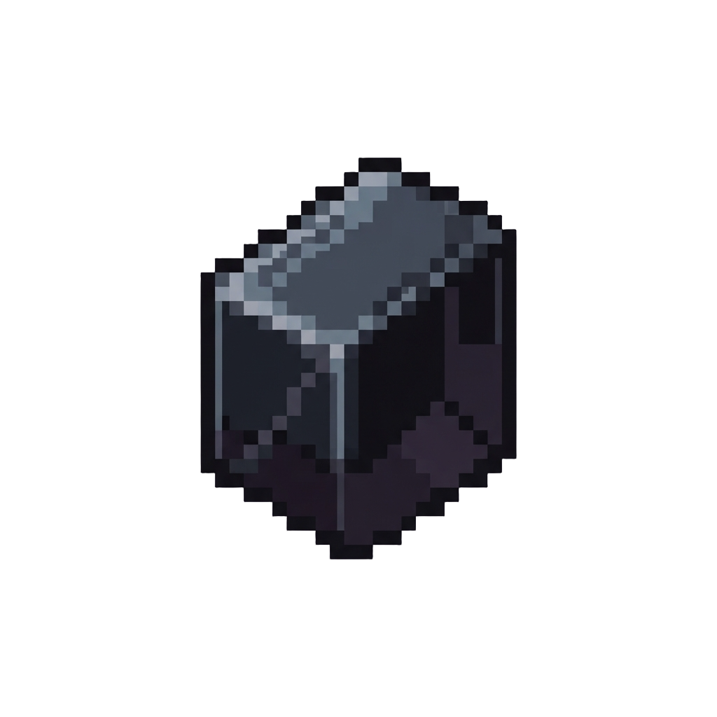 A Polished Obsidian Prism Crystal