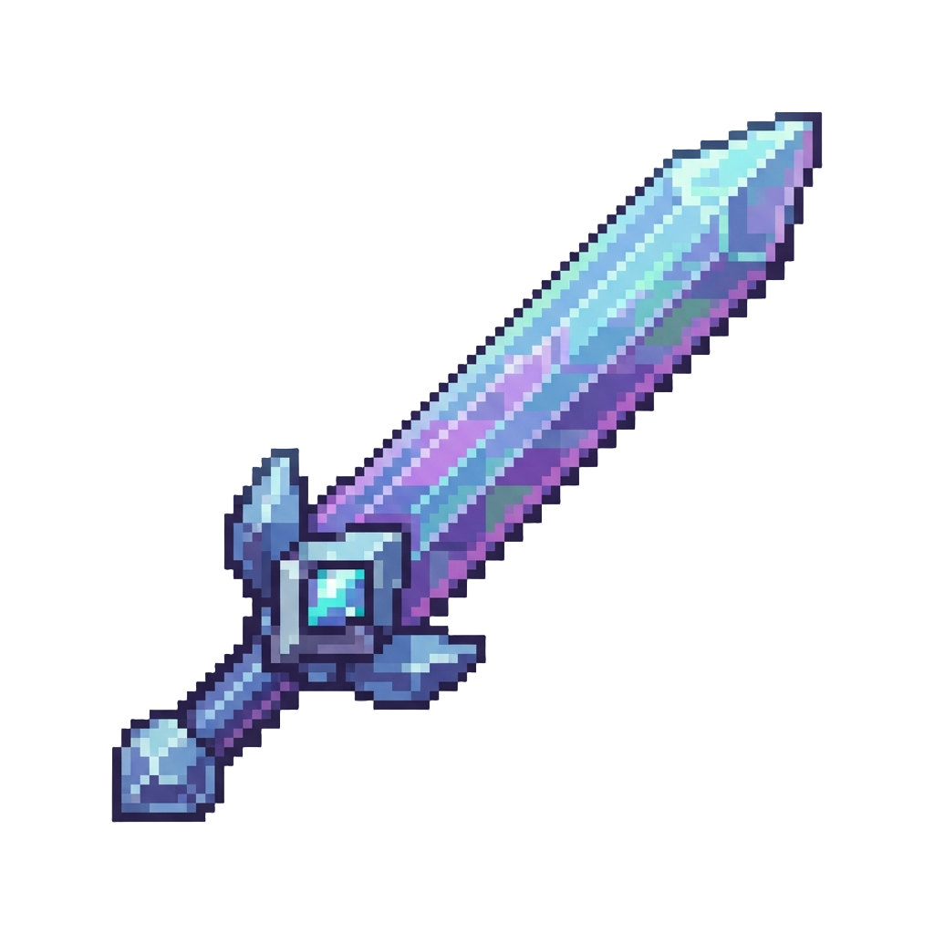 An Iridescent Auroral Crystal Blade