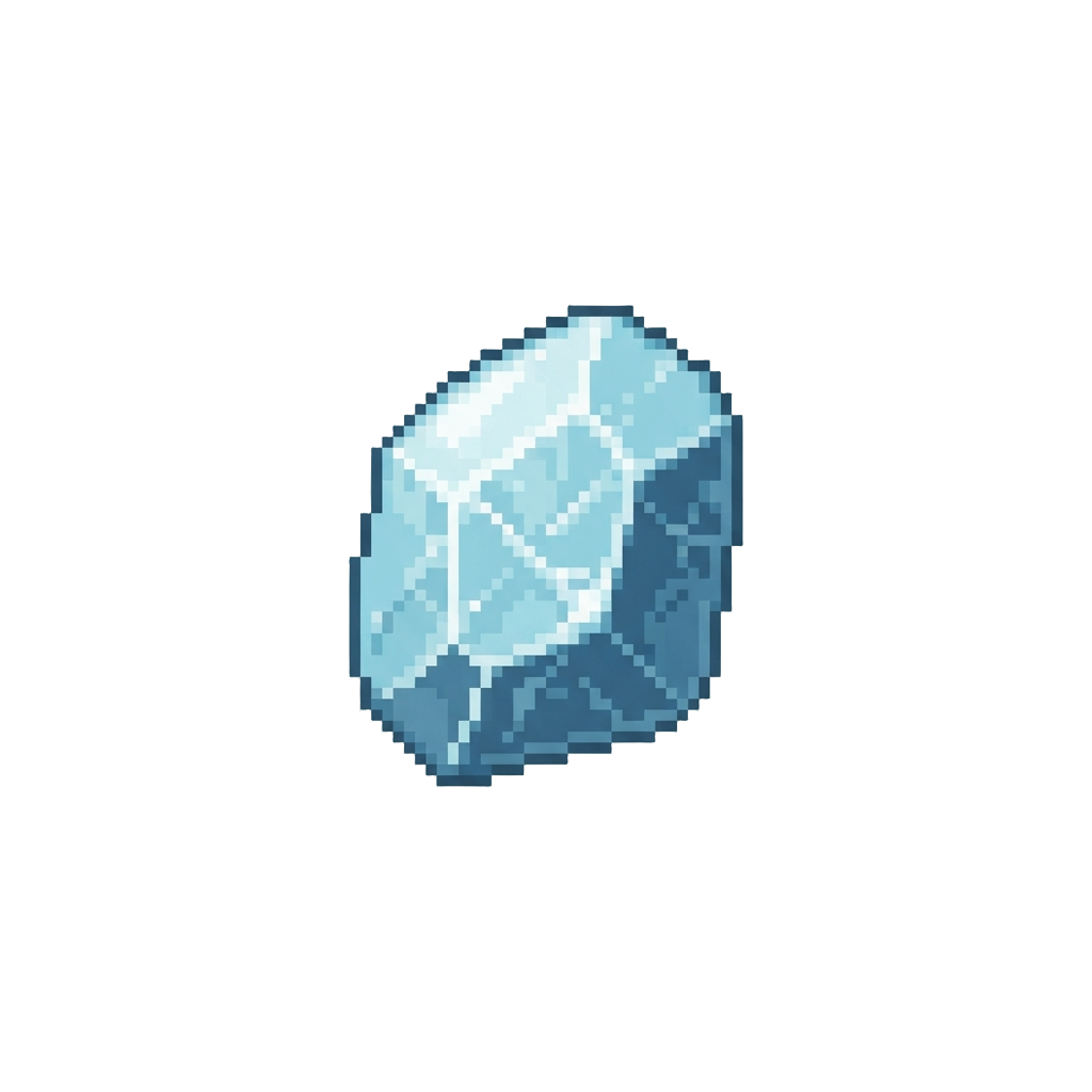 A Sparkling Quartz Prism Pebble