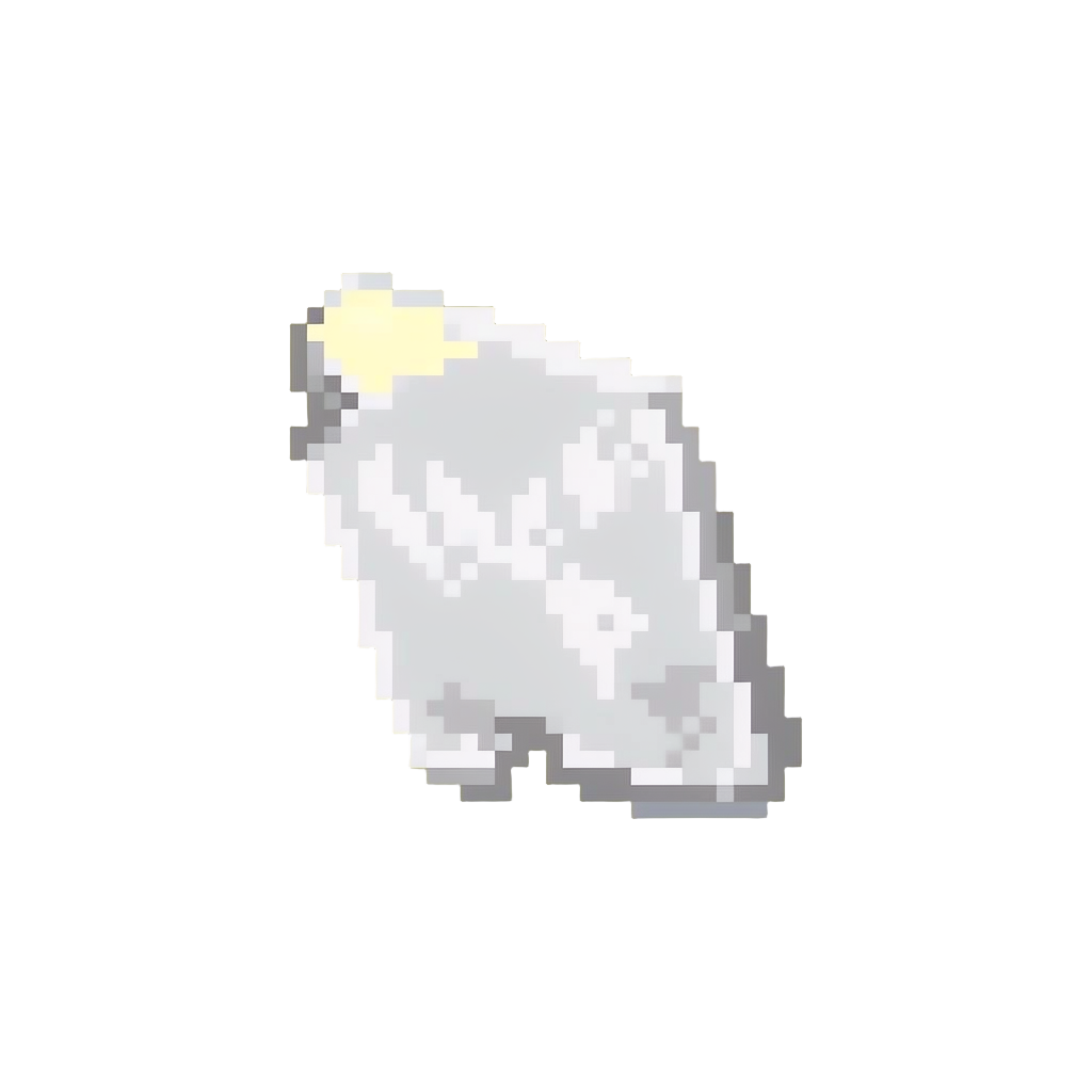 A Chipped Cloudy Glass Facet