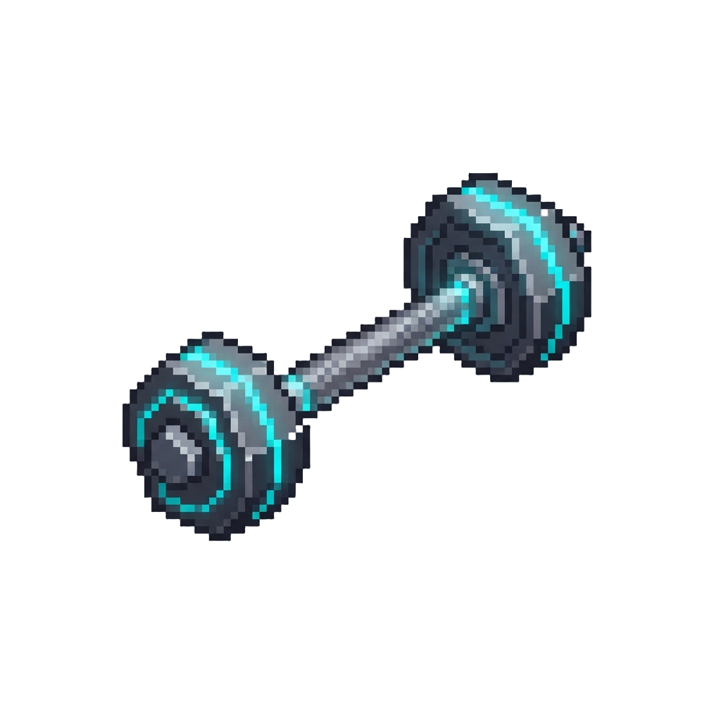 Neon-glowing Futuristic Barbell