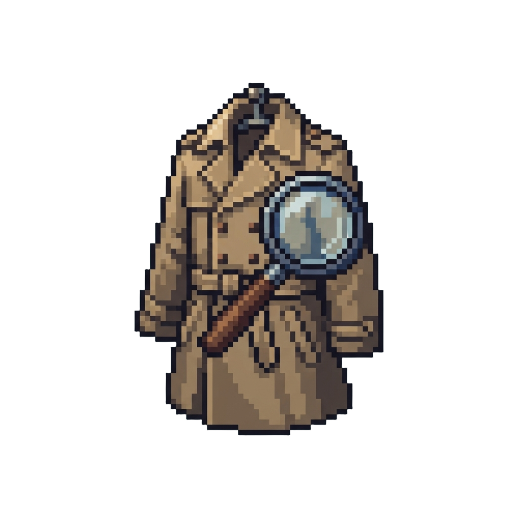 A Fun Detective Trench Coat with a Magnifying Glass