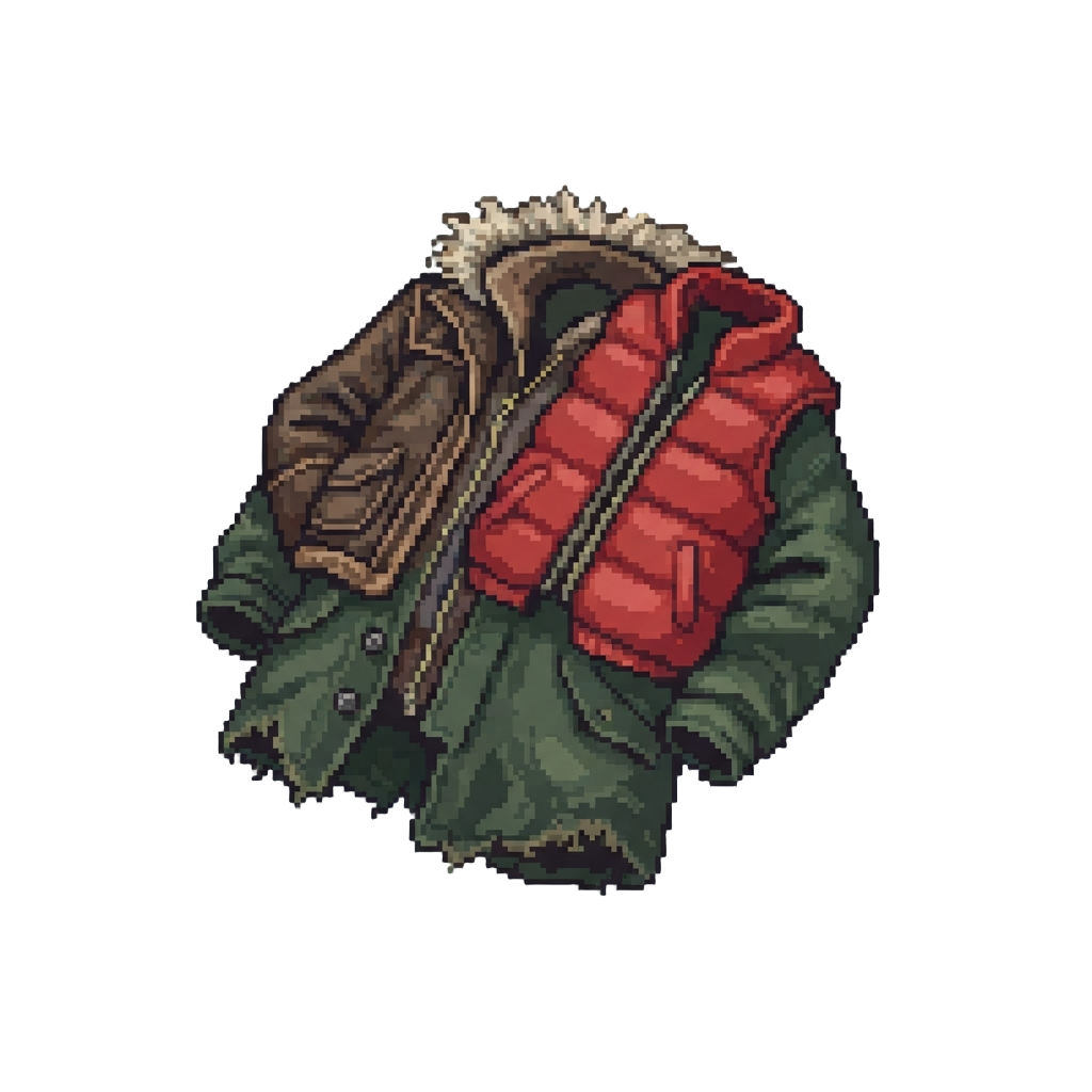A Chaotic Mashup of Three Mismatched Winter Coats at Once