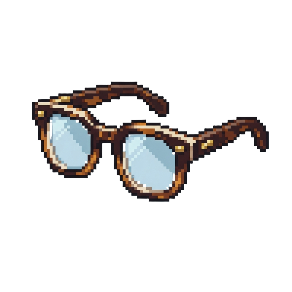 A Pristine Pair of Retro Horn-rimmed Glasses
