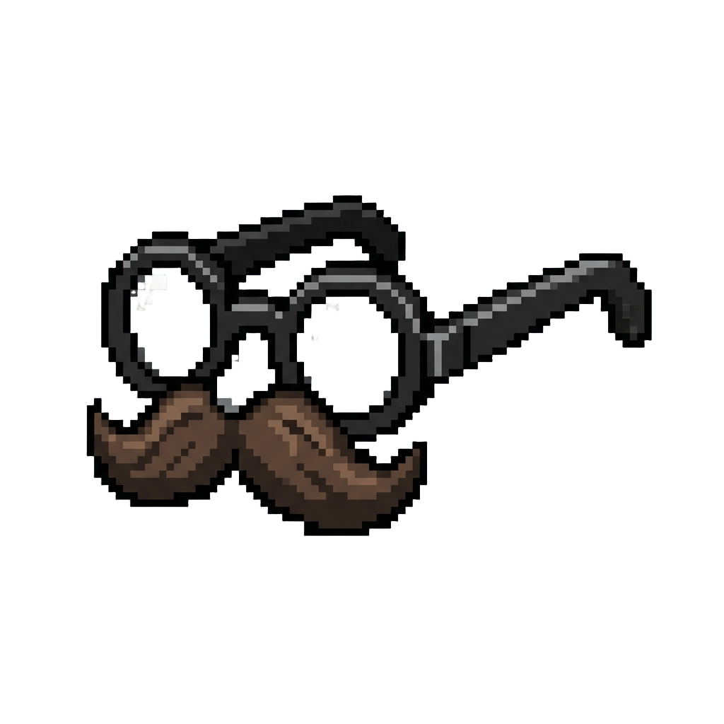 A Pair of Novelty Gag Mustache Glasses