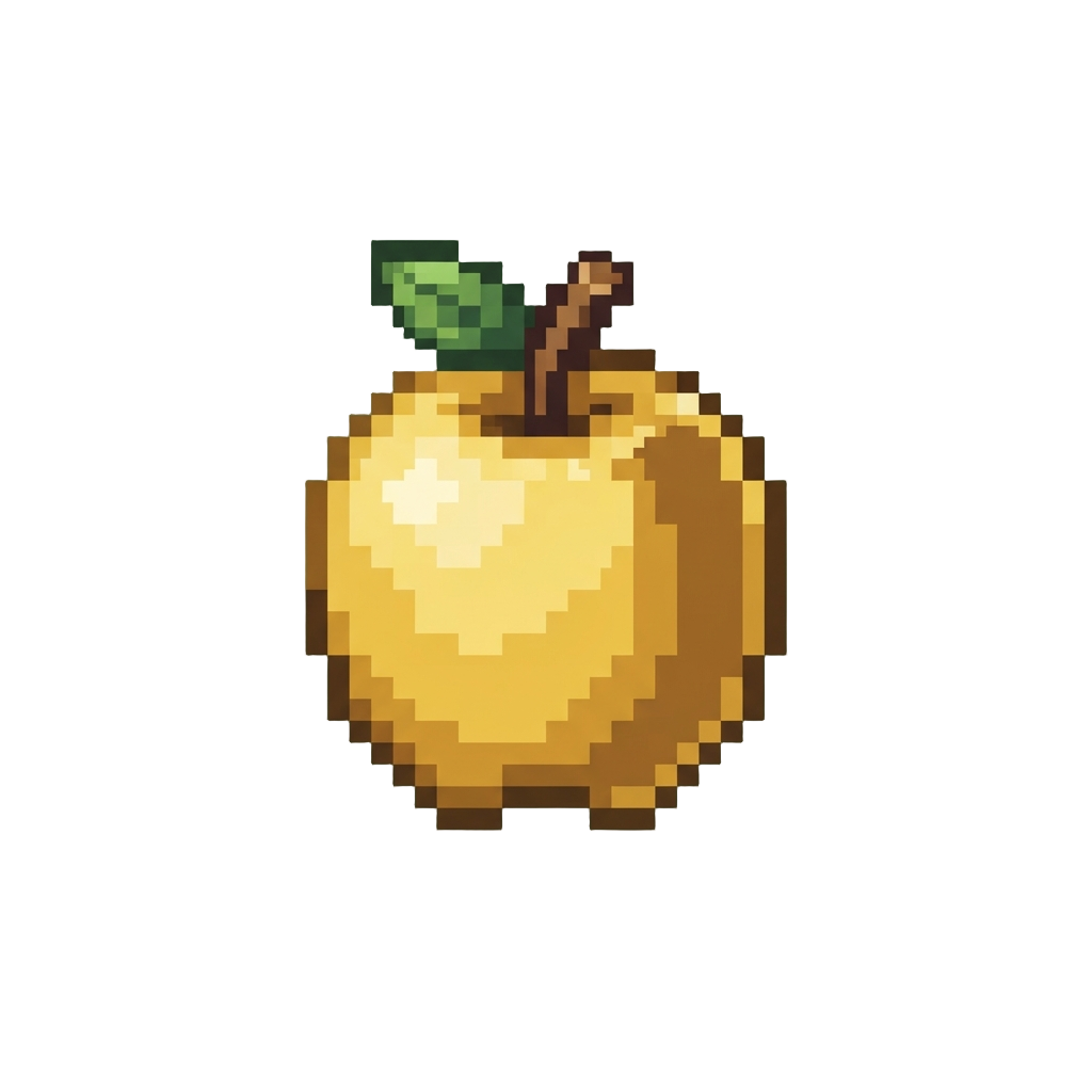 A Sparkling Golden Apple Prop