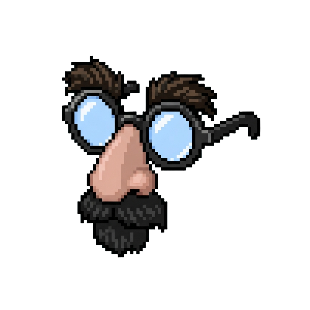 A Fake Groucho Glasses Nose and Eyebrow Mask
