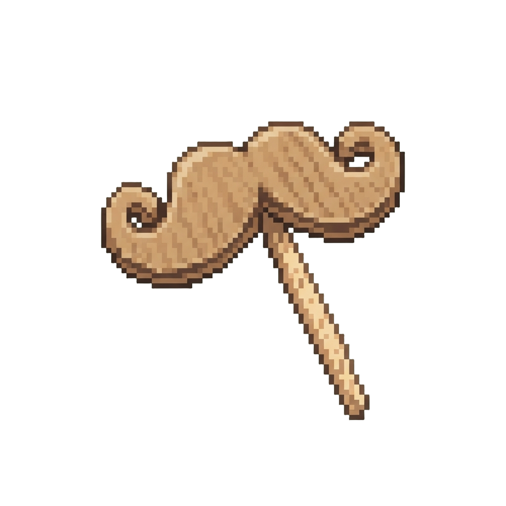 A Goofy Cardboard Mustache on a Stick