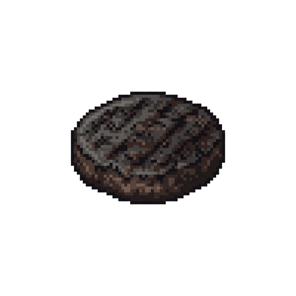 Burnt Black Burger Patty