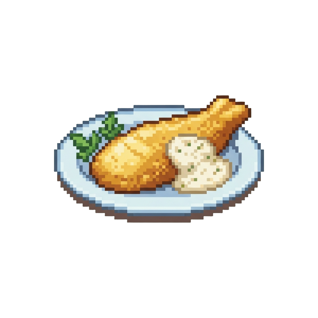 Golden Fish Fillet Platter with Tartar Sauce