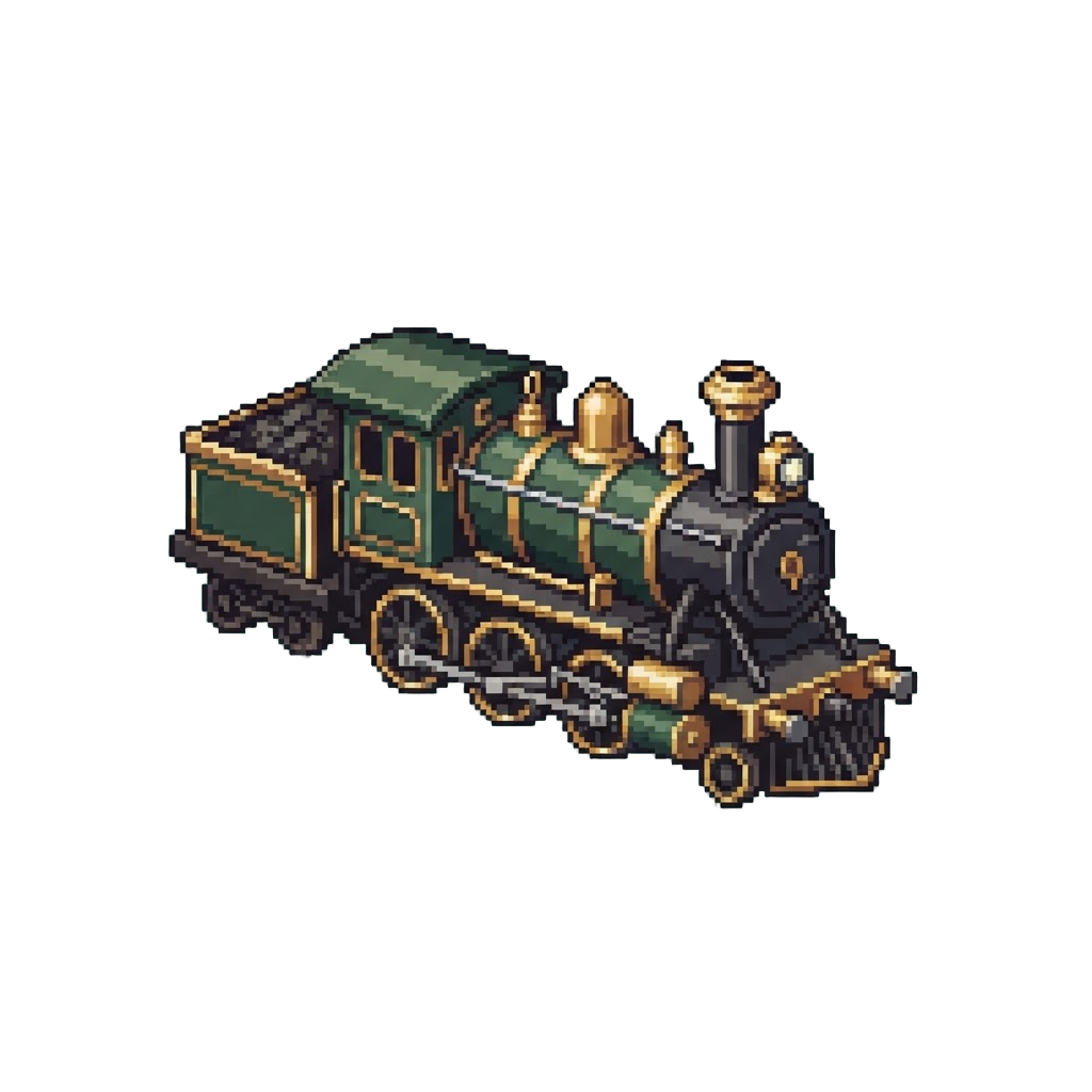 A Polished Brass-trimmed Live-steam Locomotive