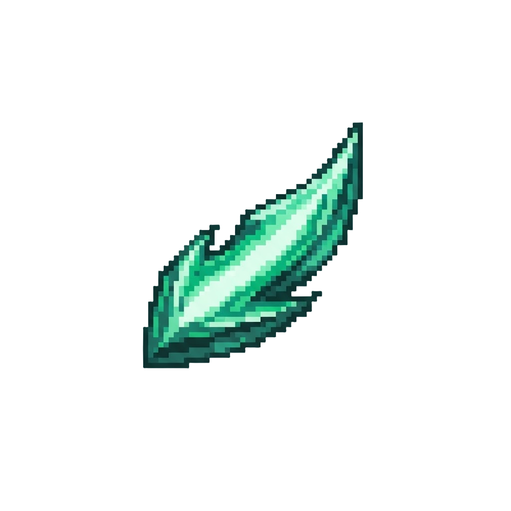 A Shimmering Emerald Wind Slice