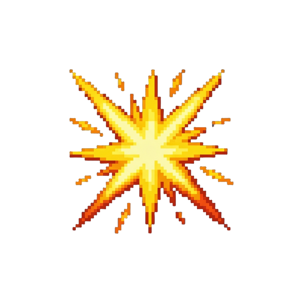 A Sharp Spark Burst on Impact
