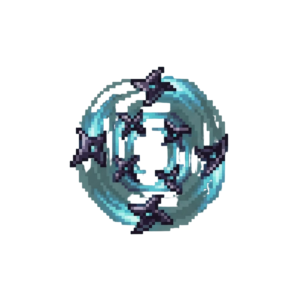 A Swirling Vortex of Glowing Shadow-shuriken