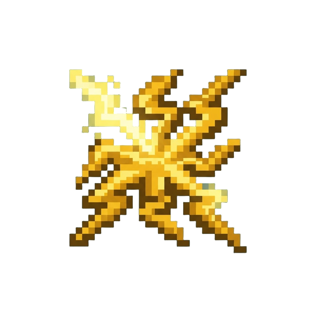 A Crackling Golden Lightning Aura