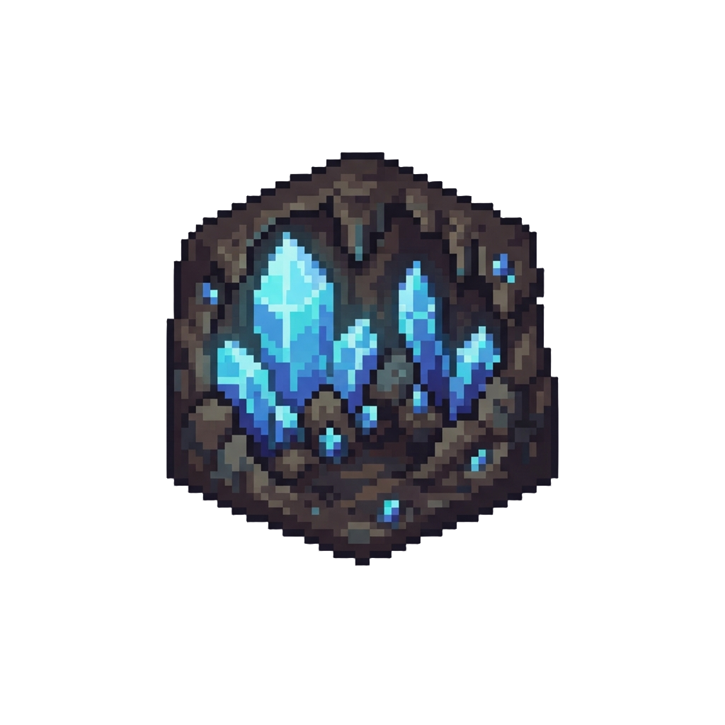A Glowing Crystal Cavern