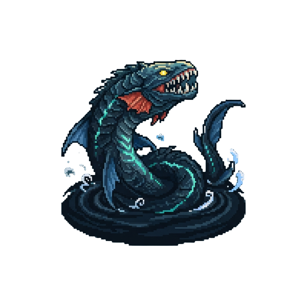 A Monstrous Leviathan Reaching Through Dark Waters