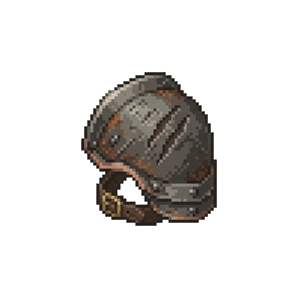 A Rusted Steel Pauldron with Claw Marks