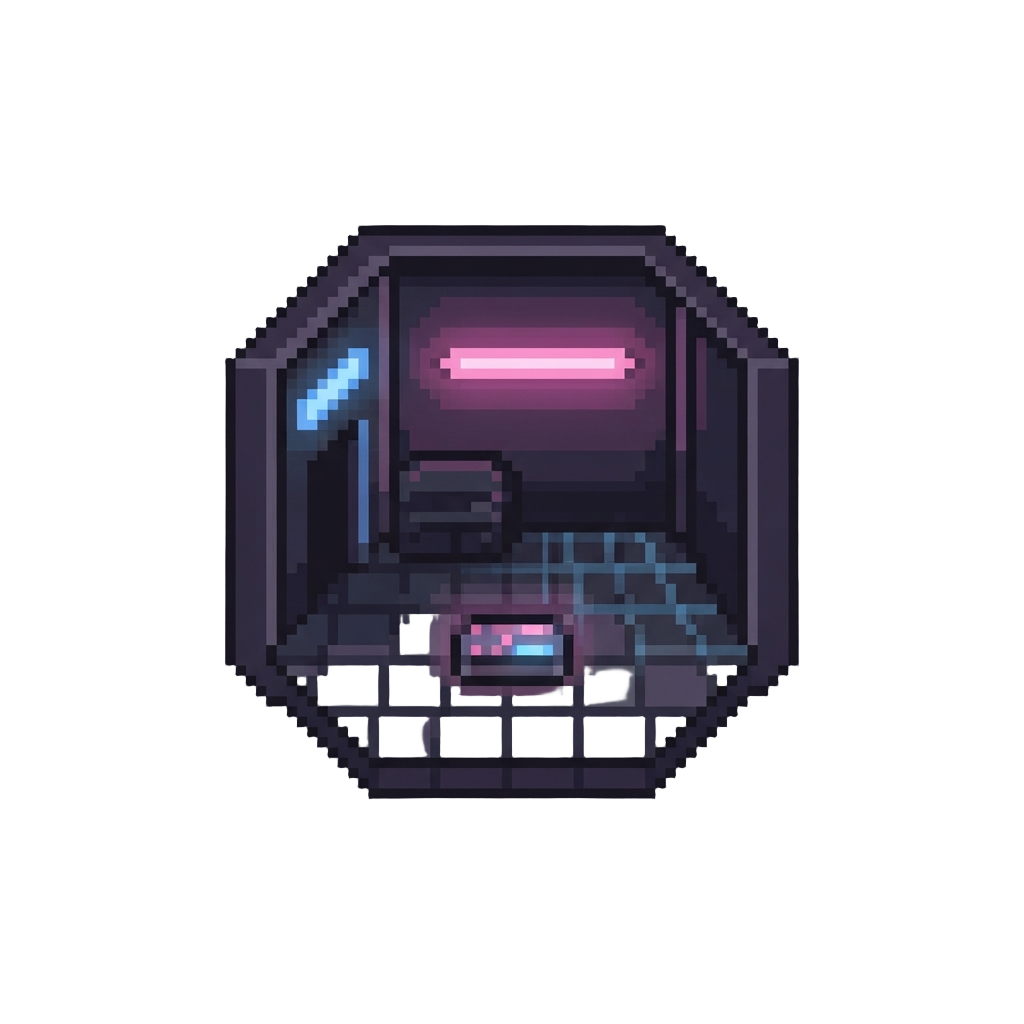 A Neon-lit Shadowed Alternate Room