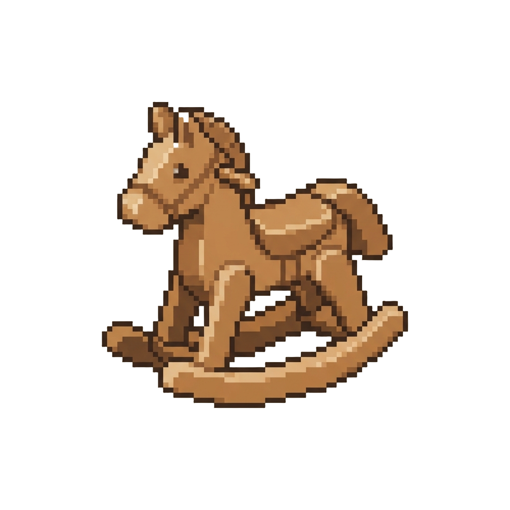 A Tiny Wooden Rocking Horse