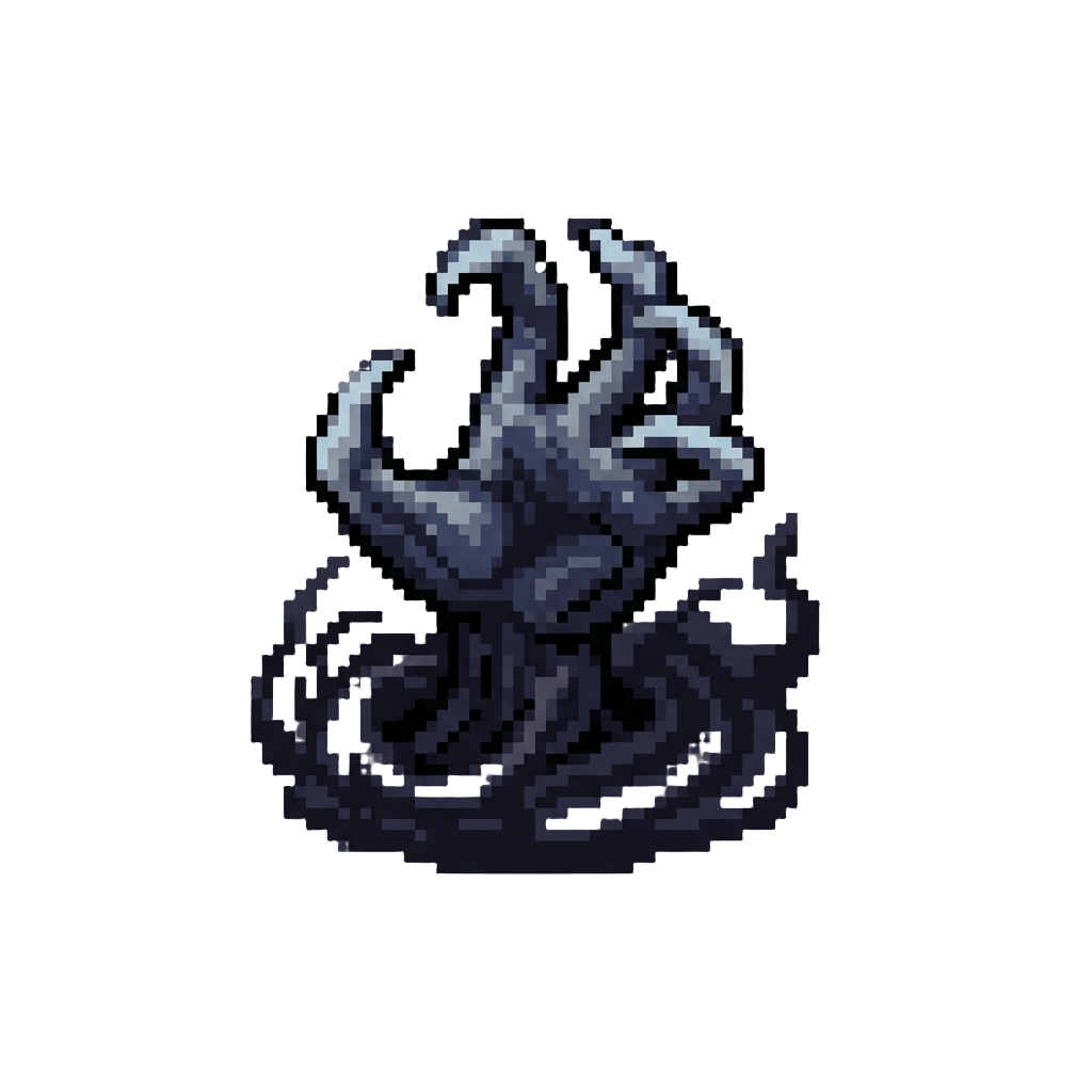 A Misty Dark Shadow Tendril Hand