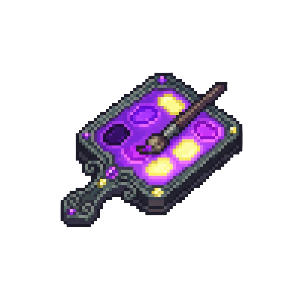 A Glowing Neon-purple and Yellow Inverted Palette