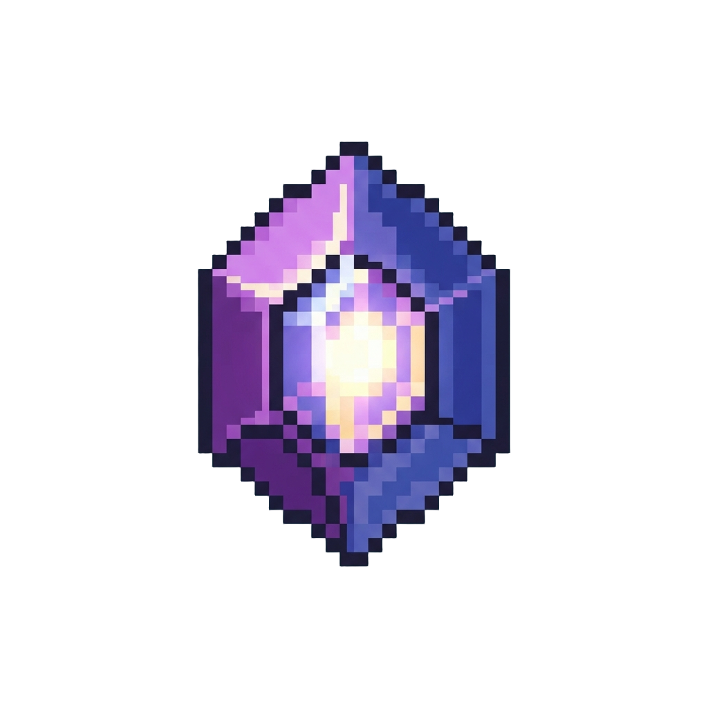 A Vibrant Glowing Crystal Dimension
