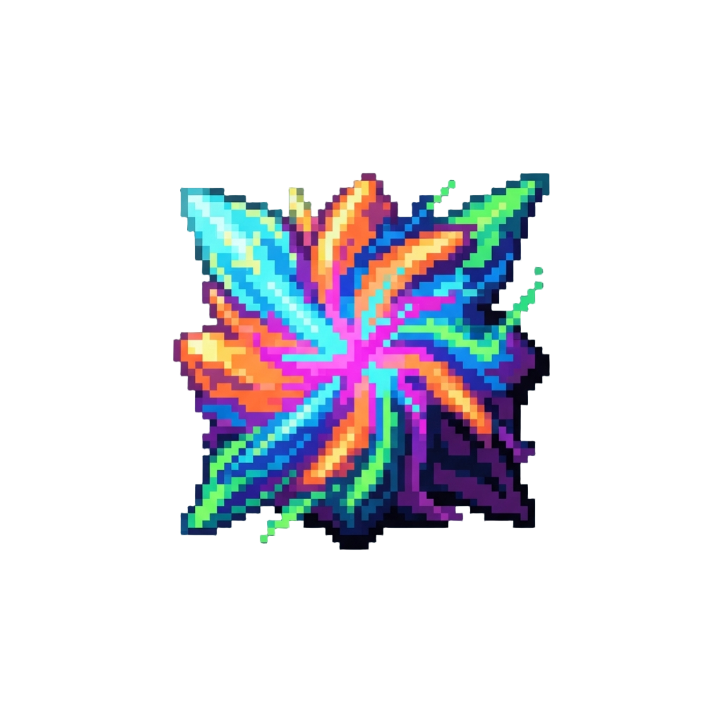 A Vibrant Psychedelic Inverted Color Burst