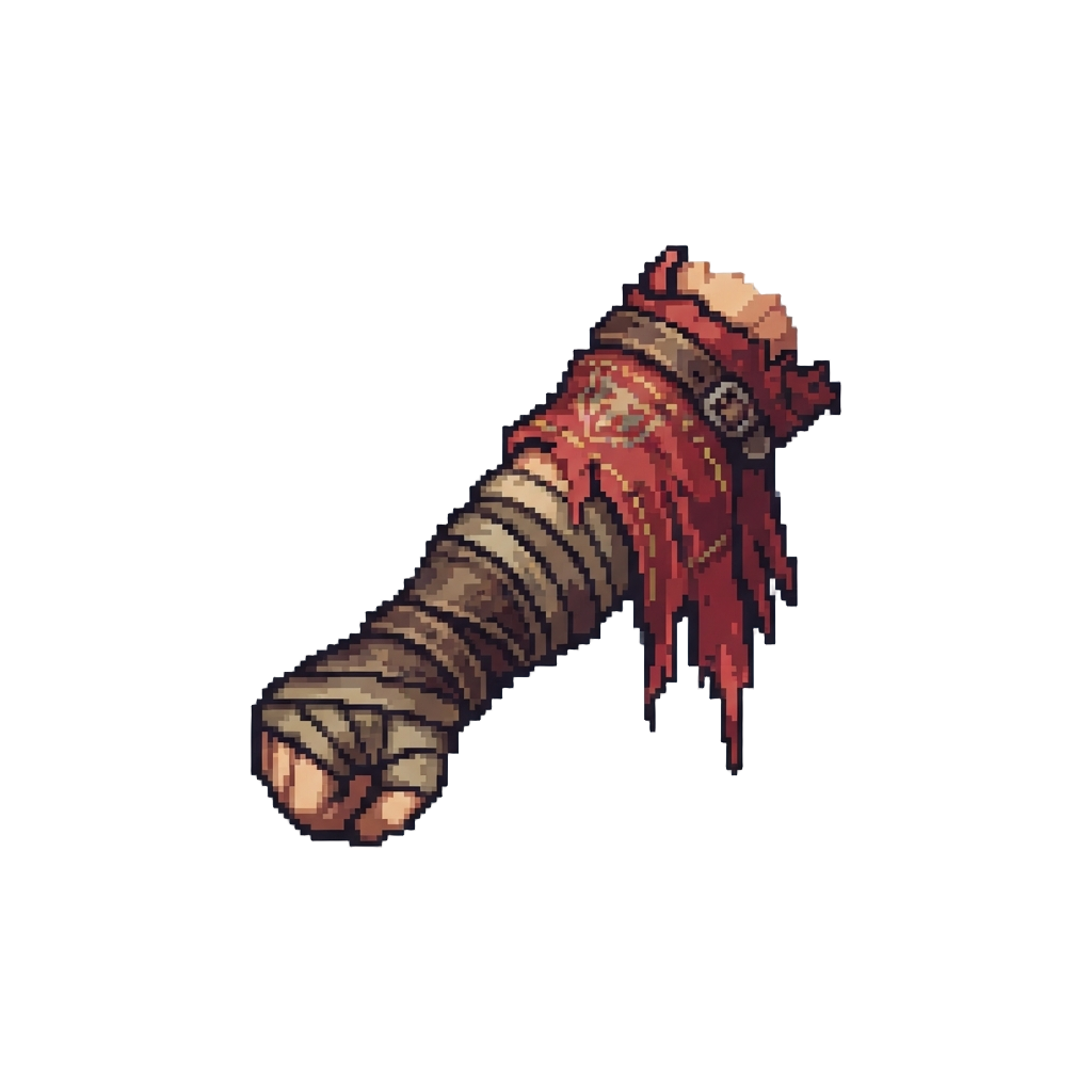 A Faded War-pennant Wrapped Around the Forearm