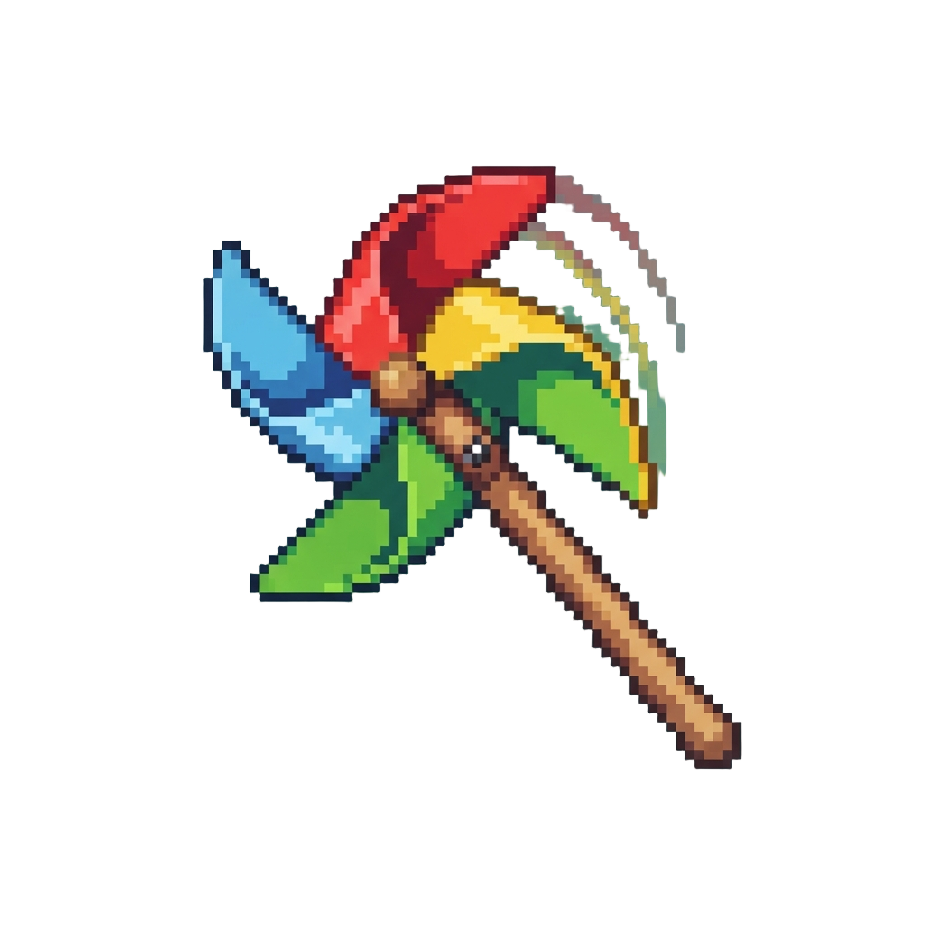A Colorful Spinning Pinwheel