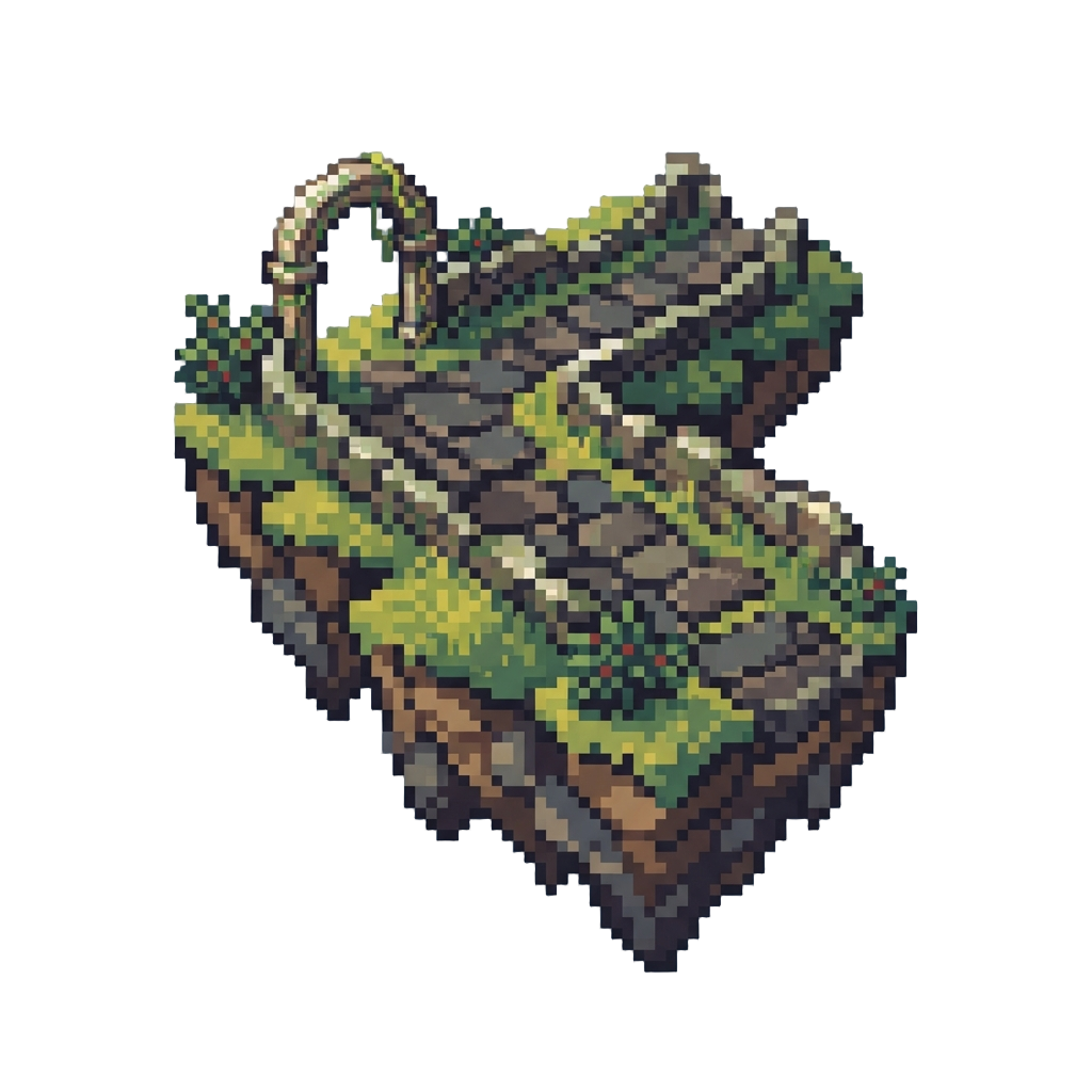 A Surreal Floating Island Corridor