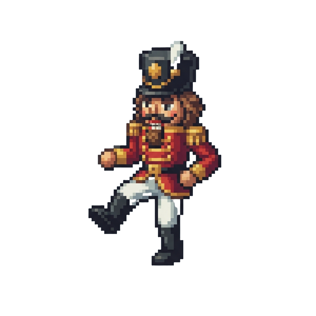 A Dancing Wooden Nutcracker