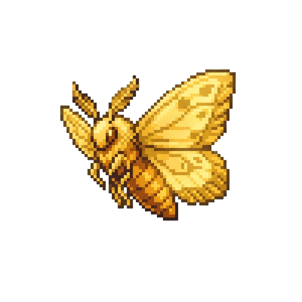 A Golden Luminescent Moth