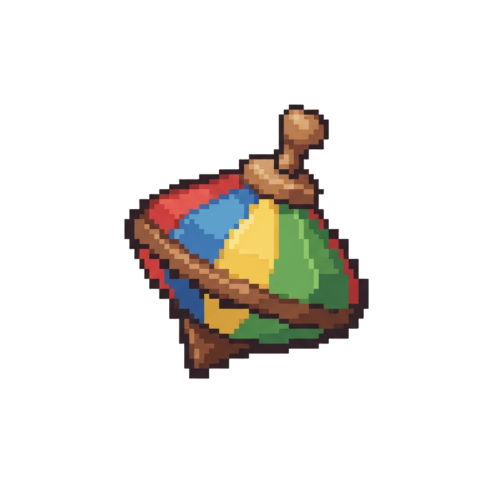 A Spinning Colorful Top